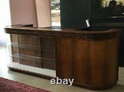 Large Rare Antique Wooden Glass Showcase Display Hardware Store Furniture