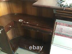 Large Rare Antique Wooden Glass Showcase Display Hardware Store Furniture