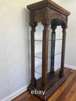 Large Resin and Glass Display Case 3 Shelves Unique Design 7 feet tall