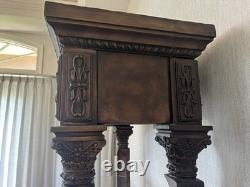 Large Resin and Glass Display Case 3 Shelves Unique Design 7 feet tall