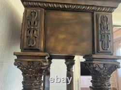 Large Resin and Glass Display Case 3 Shelves Unique Design 7 feet tall