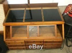 Large Vintage CASE XX CUTLERY Knife Store Floor Wooden Display Case 9 Drawer