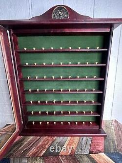 Large Wooden Golf Ball Display Case, Holds 63 Balls. Plexiglass / Wood Door