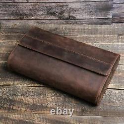 Leather Watch Roll Display Box Travel Case Wrist Watches Storage Pouch 8 Slots