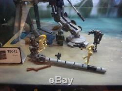 Lego Star Wars lighted store display case 75043 AT-AP, 75042 Droid Gunship. Rare