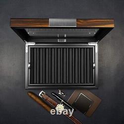 Lifomenz Co Pen Display Box Ebony Wood Pen Display Case, Fountain Pen Storage Pen