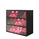 Light Shoe Box Three Layer Display Case with Glass Doors Storage Solution