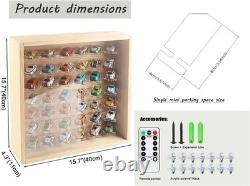 Lighted 7-Tier Wall-Mounted Display Case for 42 Diecast Cars