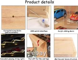 Lighted 7-Tier Wall-Mounted Display Case for 42 Diecast Cars