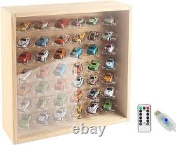 Lighted 7-Tier Wall-Mounted Display Case for 42 Diecast Cars