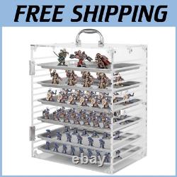 Lightweight Miniature Storage & Display Case with 6 Adjustable Magnetic Trays