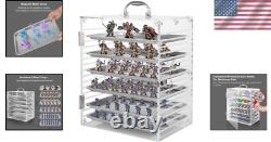 Lightweight Miniature Storage & Display Case with 6 Adjustable Magnetic Trays