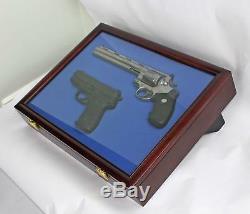 Lockable Handgun Pistol Gun Storage Display Case Protection Hanging Shadow Box