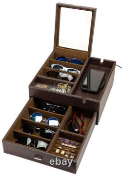 Lookout Sunglasses and Eyeglasses Organizer with Storage Display Case, Dresse