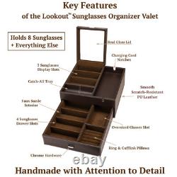 Lookout Sunglasses and Eyeglasses Organizer with Storage Display Case, Dresse