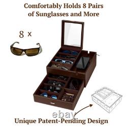 Lookout Sunglasses and Eyeglasses Organizer with Storage Display Case, Dresse