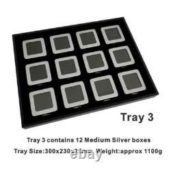 Loose Diamond Storage Display Box Tray Metal Gem Case Jewelry Organizer Gift