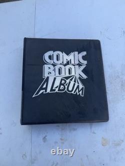 Lot Comic Book Album Black Plastic Storage Display Folder Case with 8 comics rb8