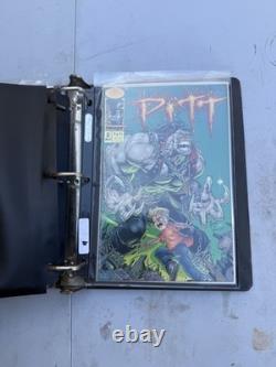 Lot Comic Book Album Black Plastic Storage Display Folder Case with 8 comics rb8