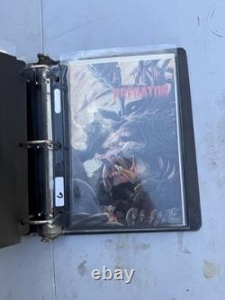 Lot Comic Book Album Black Plastic Storage Display Folder Case with 8 comics rb8