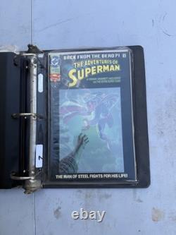 Lot Comic Book Album Black Plastic Storage Display Folder Case with 8 comics rb8