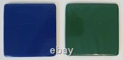 Lot of 2 Vtg Rolex Watch Display Case Signs Store Advertisements Vinyl Card Blue
