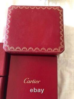 Lot of 4 Vintage Cartier Ring & Watch & necklace Empty RED Storage Display Case