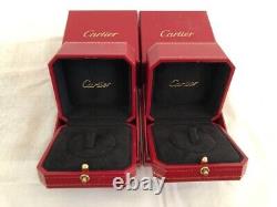 Lot of 4 Vintage Cartier Ring & Watch & necklace Empty RED Storage Display Case
