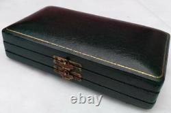 Lovely Antique Double Leather Multiple Multi Ring Jewellery Jewelery Box