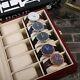 Luxury 10 Grids Wooden Wrist Watch Display Box Jewelry Storage Organizer Case