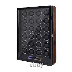 Luxury Automatic 24 Watch Winder LCD Touch Screen Display Box Case Storage Gift