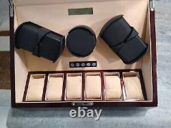Luxury Automatic Watch Winder Case Storage Display Box Electric