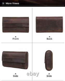 Luxury Genuine Leather 8 Watches Storage Box Display Case Organizer + 8 Pillows