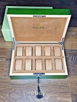 Luxury Rolex Display Box for 10 Watches Limited Edition with Key Slot