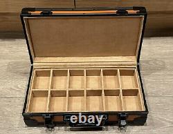 Luxury Watch Storage Case Display Durable Metal Box 12 Slots Suede Inside