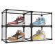 Magnetic Side Open Transparent Plastic Storage Shoe Box Clear Display Case