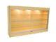 Maple Color Wall Showcase Display Store Fixture Knocked Down #WC439M