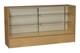 Maple Wood Full Vision 70 Inch Display Showcase with Shelving and Doors