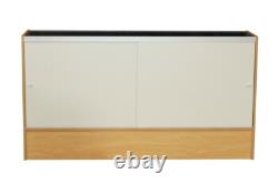 Maple Wood Full Vision 70 Inch Display Showcase with Shelving and Doors