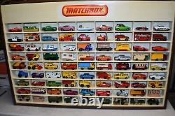 Matchbox store display case with cars-RARE