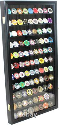 Medals Challenge Coins Display Case Cabinet Poker Chips Storage Mini Figurines