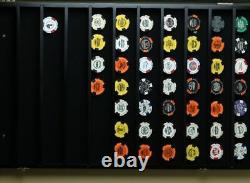 Medals Challenge Coins Display Case Cabinet Poker Chips Storage Mini Figurines