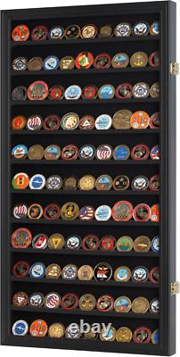 Medals Challenge Coins Display Case Cabinet Poker Chips Storage Mini Figurines