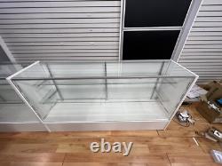 Merchandise White Display Show Case Retail Store Fixture with Lights