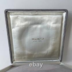 Mikimoto Pearl Necklace Jewelry Case Storage Gift Gray Display Box Only Empty