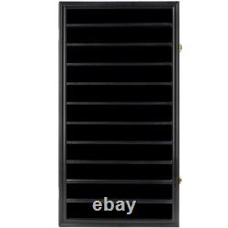 Military Challenge Coin Display Case & Poker Chip Holder Wall Cabinet Rack 29x16