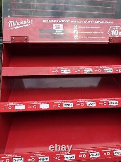 Milwaukee Shockwave Drill Bit Metal Display Case Store Display Red Storage
