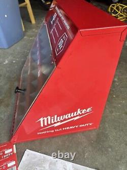 Milwaukee Shockwave Drill Bit Metal Display Case Store Display Red Storage