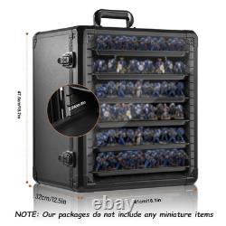 Miniature Display Storage Case for Collectibles with Door & 6 Trays