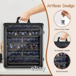 Miniature Display Storage Case for Collectibles with Door & 6 Trays